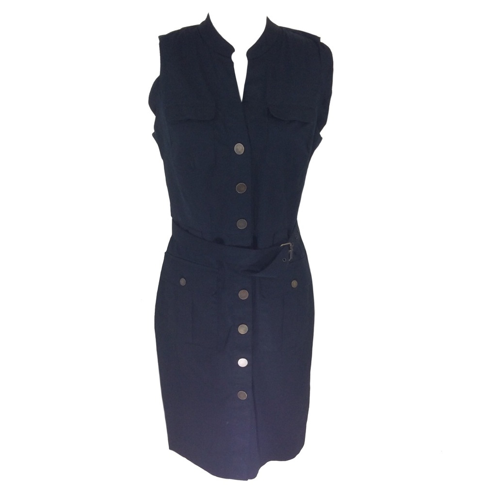 Banana Republic Belted Black Dress